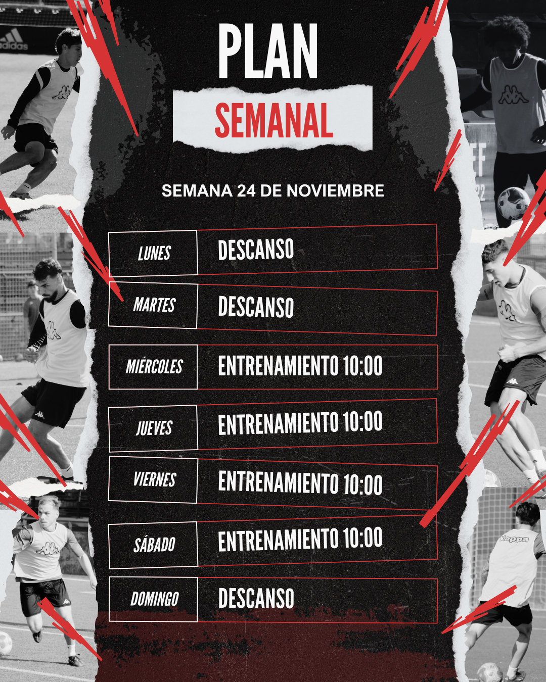 Red Black and White Dynamic Rock Fest Rundown Instagram Post