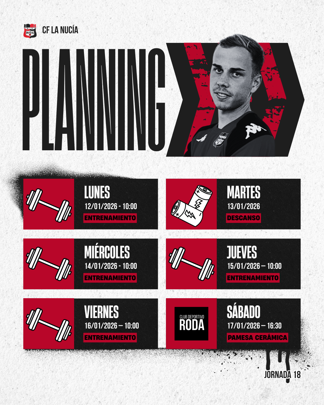 Red Black and White Modern Match Fixtures Instagram Post