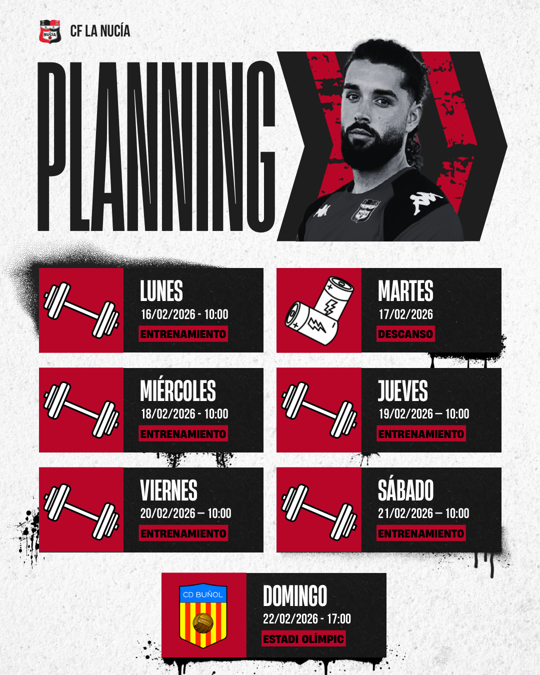 Red Black and White Modern Match Fixtures Instagram Post 3