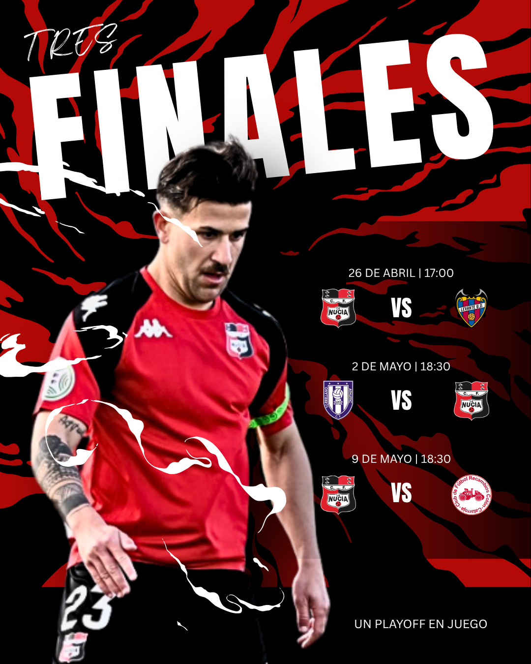 Red Black and White Dynamic Soccer Football Fixtures Match Schedule Instagram Post