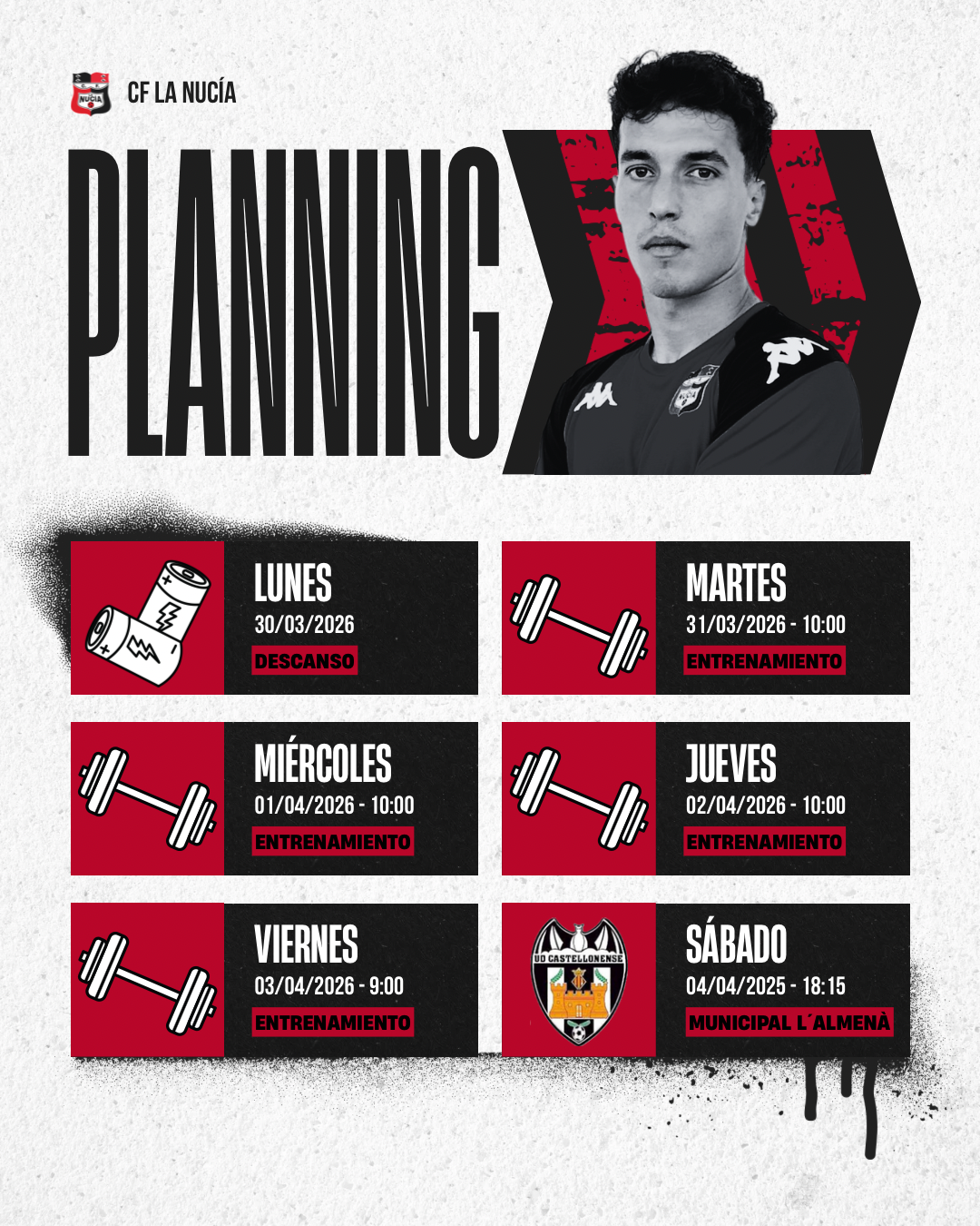 Red Black and White Modern Match Fixtures Instagram Post 7