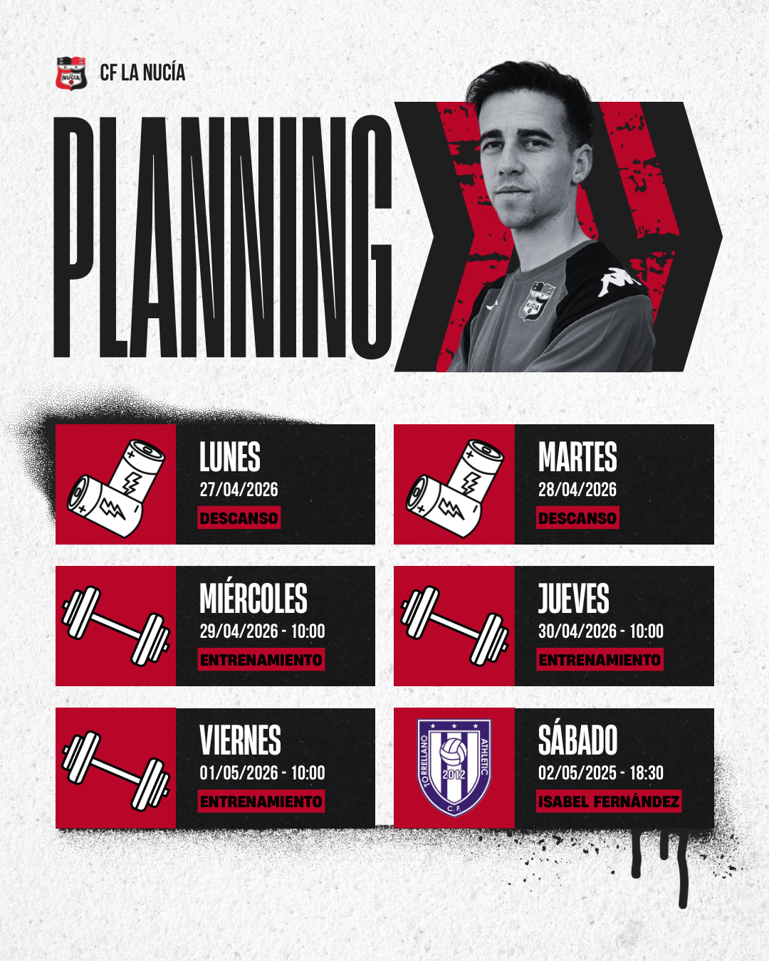 Red Black and White Modern Match Fixtures Instagram Post 8