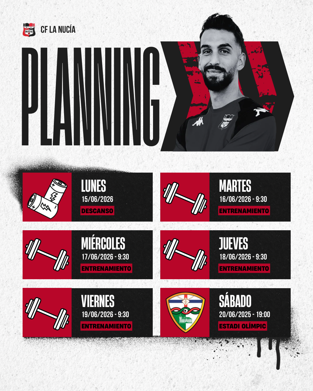Red Black and White Modern Match Fixtures Instagram Post 12